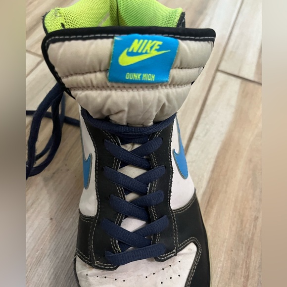 Nike Dunk High Premium white blue glow sneakers high tops Men’s size 12 WORN - Picture 6 of 11